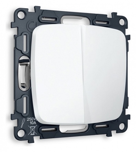 Выключатель проходной двухклавишный без рамки Ambrella Volt OMEGA MO123020 в Нижнем Новгороде