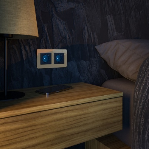 Розетка с заземлением с подсветкой, без рамки Werkel черный W1171408 в Нижнем Новгороде фото 4