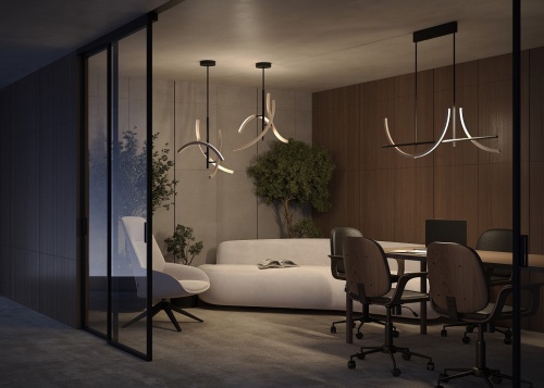 Люстра на штанге Maytoni Wabi MOD428PL-L27BK в Нижнем Новгороде фото 5