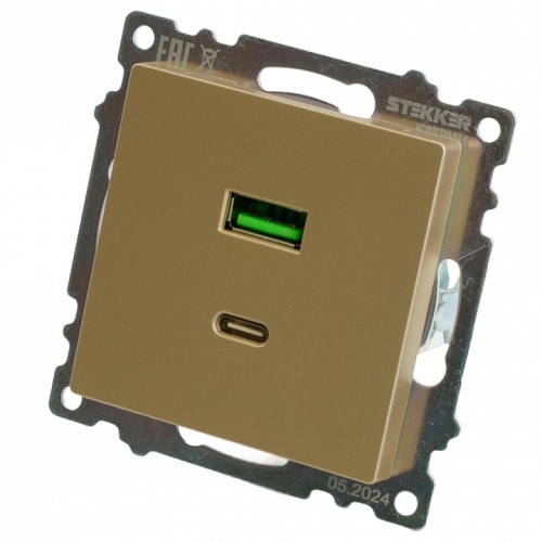 Розетка 2хUSB type A и C без рамки Stekker Катрин 50053 в Нижнем Новгороде фото 8