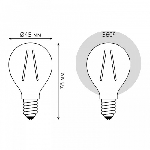 Лампа светодиодная Gauss  E14 3.8Вт 2400K 1057154 в Нижнем Новгороде фото 4