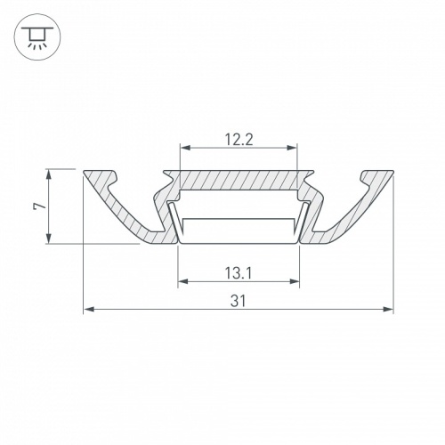 Профиль накладной Arlight PHS-A-2000 ANOD 013215 в Нижнем Новгороде фото 2