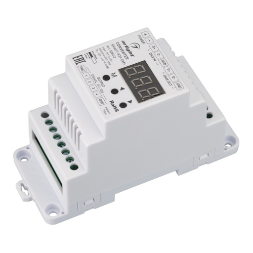 Конвертер SMART-K39-DMX (12-24V, 0/1-10V, DIN) (Arlight, Металл) в Асино