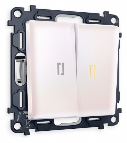 Выключатель проходной двухклавишный с подсветкой Ambrella Volt ALFA MA204030 в Нижнем Новгороде