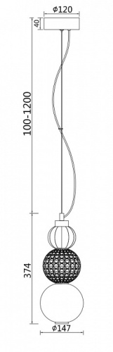 Подвесной светильник Maytoni Collar P069PL-L16CH3K в Звенигороде фото 2