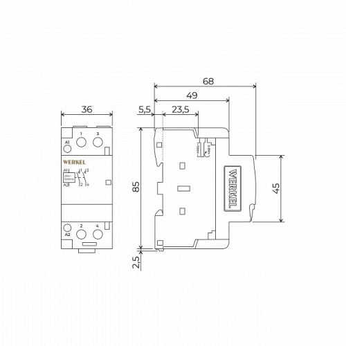 Контактор двухмодульный Werkel  W942M40O в Нижнем Новгороде фото 2