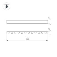 Светильник MAG-DOTS-25-L400-12W Warm3000 (BK, 30 deg, 24V) (Arlight, IP20 Металл, 3 года) в Советске