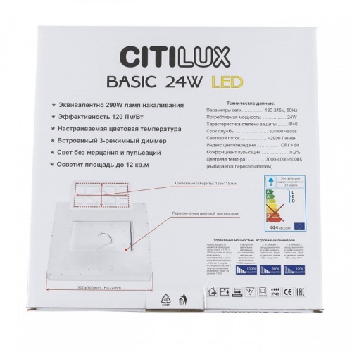 Накладной светильник Citilux Бейсик CL738K242V в Чайковском фото 3