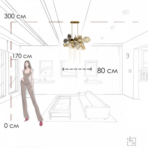 Подвесная люстра Loft it Britannica 10401/800L в Нижнем Новгороде фото 10