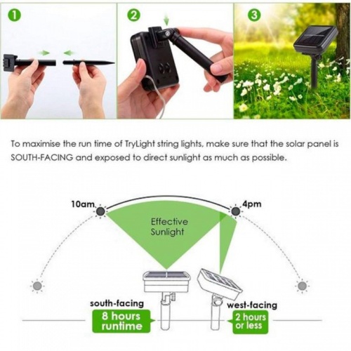 Гирлянда на солнечных батареях Arte Lamp Twinkle A8412IN-100YL в Нижнем Новгороде фото 6