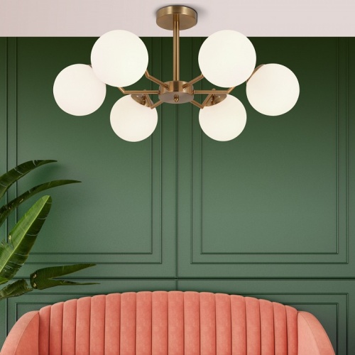 Люстра на штанге Eurosvet Frost 70154/6 латунь в Нижнем Новгороде фото 3