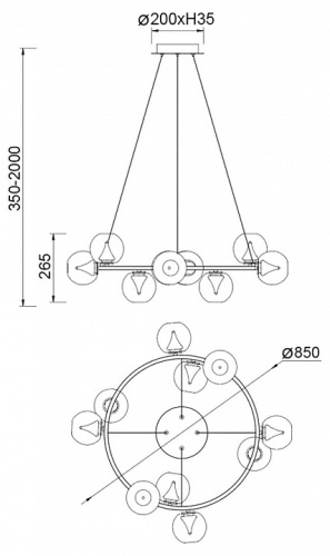 Подвесная люстра Mantra Andromeda 9555 в Нижнем Новгороде фото 4
