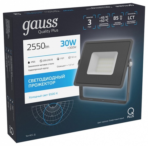 Настенно-потолочный прожектор Gauss Qplus 690511330 в Нижнем Новгороде фото 4