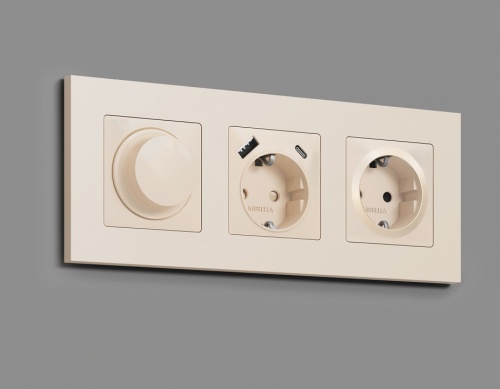 Накладка для розетки с заземлением и со шторками Ambrella Volt ALFA AP3270 в Нижнем Новгороде фото 2