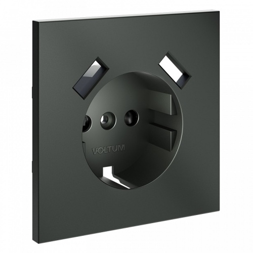 Накладка для розетки с заземлением и со шторками и 2хUSB type A Voltum S70 VLS000906 в Нижнем Новгороде фото 3