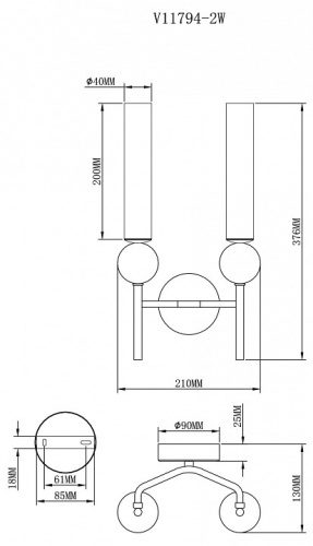Бра Moderli Illis V11794-2W в Нижнем Новгороде фото 2