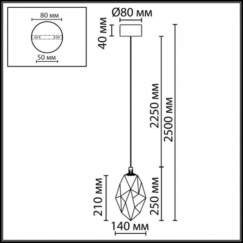 Подвесной светильник Odeon Light HIGHTECH 7110/4LA в Нижнем Новгороде фото 5
