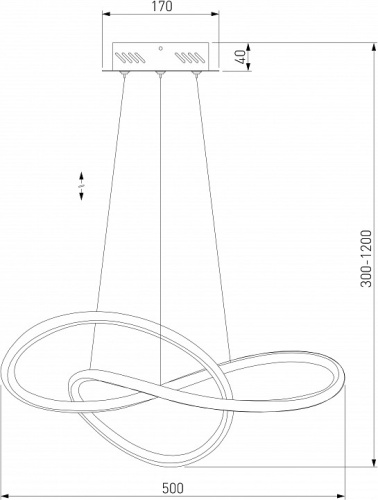 Подвесной светильник Eurosvet Wind 90312/1 черный в Нижнем Новгороде фото 2