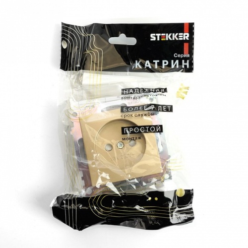 Розетка без заземления и со шторкой, без рамки Stekker Катрин 49223 в Нижнем Новгороде фото 5