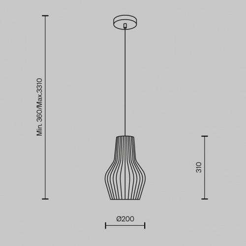 Подвесной светильник Maytoni Roots MOD191PL-01W в Советске фото 3