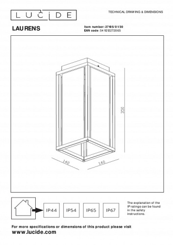 Накладной светильник Lucide Laurens 27105/01/30 в Нижнем Новгороде фото 2