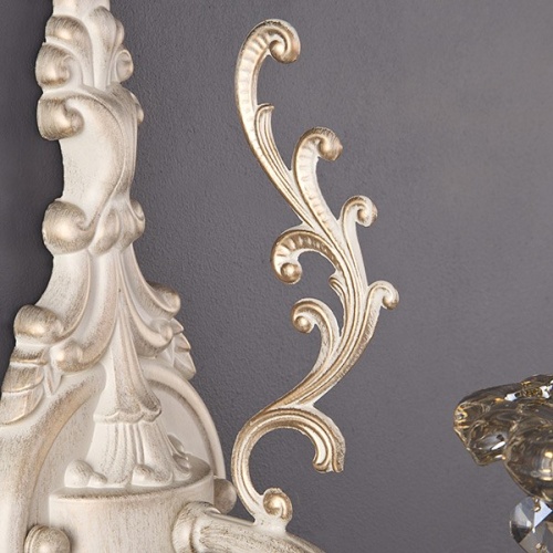 Бра Eurosvet Elisha 3281/1 белый с золотом/тонированный хрусталь Strotskis в Нижнем Новгороде фото 2