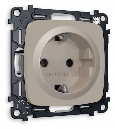 Розетка с заземлением, без рамки Ambrella Volt OMEGA MO366010 в Нижнем Новгороде
