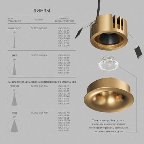 Встраиваемый светильник Denkirs SHINE GLOW DK2430-SB в Нижнем Новгороде фото 7