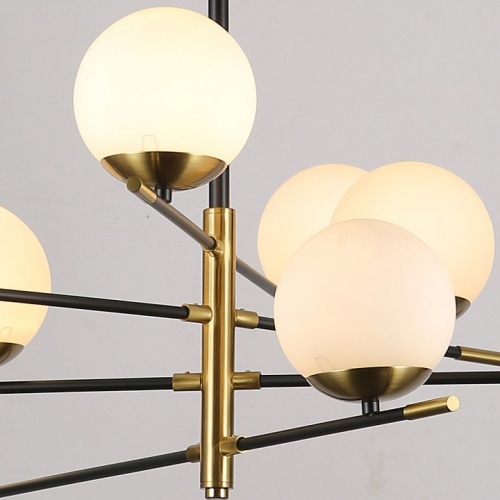 Люстра на штанге ILLUMICO IL0063 IL0063-8P-79 BK COP в Нижнем Новгороде фото 2