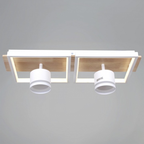 Накладной светильник 19560-0.3-2+2 WH+WOOD в Нижнем Новгороде