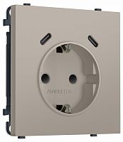 Розетка с заземлением и со шторкой и 2хUSB C, без рамки Ambrella Volt MS MS370510 в Нижнем Новгороде
