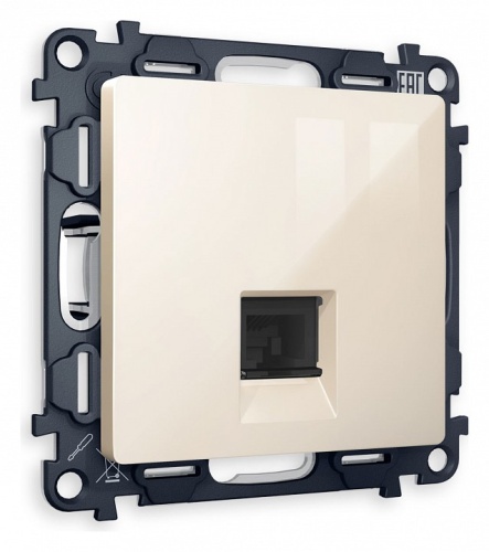 Розетка телефонная RJ-11 со штрокой, без рамки Ambrella Volt ALFA MA312030 в Нижнем Новгороде