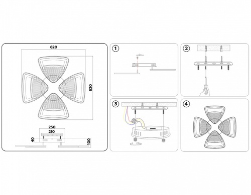 Потолочная люстра Ambrella Light FA FA4283 в Нижнем Новгороде фото 12