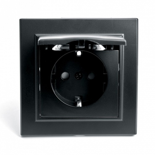 Розетка с заземлением и со шторкой, с крышкой Stekker Эрна 39481 в Нижнем Новгороде фото 2