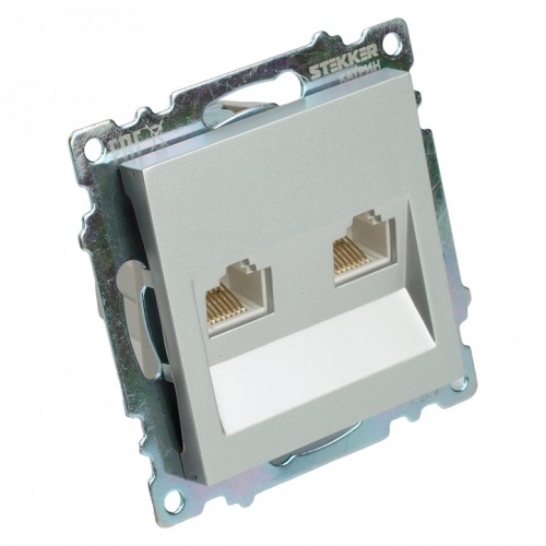 Розетка двойная Ethernet RJ-45 без рамки Stekker Катрин 50005 в Нижнем Новгороде фото 9