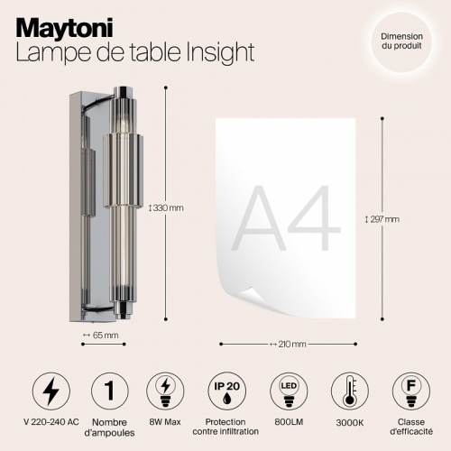 Бра Maytoni Verticale MOD308WL-L9CH3K в Дудинке фото 3