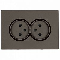 Розетка двойная без заземления и со шторкой Stekker Эмили 49929 в Нижнем Новгороде