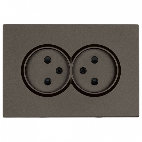 Розетка двойная без заземления и со шторкой Stekker Эмили 49929 в Нижнем Новгороде