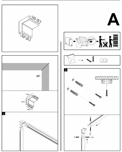 Соединитель угловой внутренний для треков накладных Denkirs AIR BASE TR5212-BK в Нижнем Новгороде фото 2