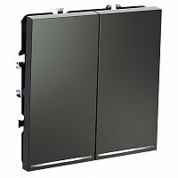 Выключатель двухклавишный с подсветкой без рамки Voltum S70 VLS020206 в Нижнем Новгороде